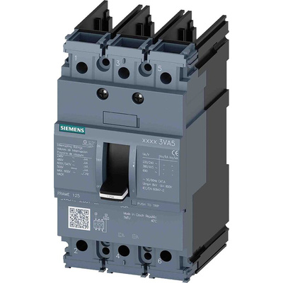Siemens, SENTRON MCCB 3P 110A, Breaking Capacity 65 kA