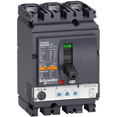 Schneider Electric, ComPact MCCB Molded Case Circuit Breaker 3P 160A, Fixed Mount
