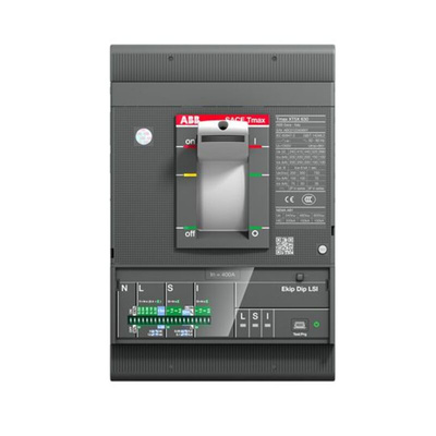 ABB, SACE Tmax XT MCCB Molded Case Circuit Breaker 3P 400A, Fixed Mount