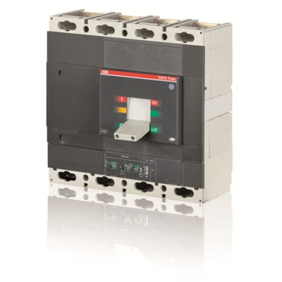 ABB, SACE Tmax T MCCB Molded Case Circuit Breaker 4P 630A, Fixed Mount