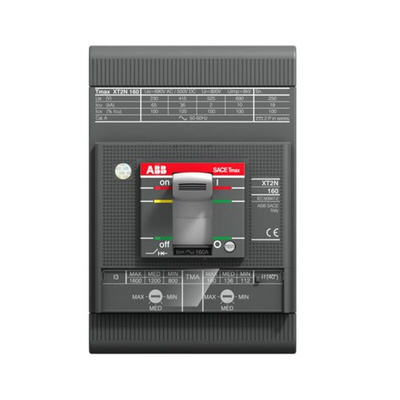 ABB, SACE Tmax XT MCCB Molded Case Circuit Breaker 3P 52A, Fixed Mount