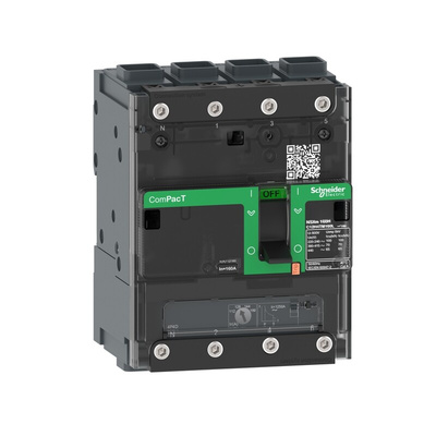 Schneider Electric, ComPacT NSX MCCB 4P 25A, Fixed Mount