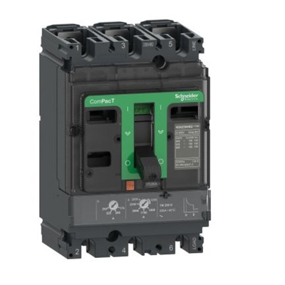 Schneider Electric, ComPacT New Generation MCCB 3P 80A, Fixed Mount