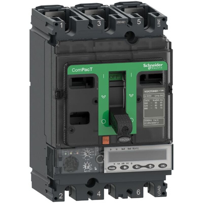 Schneider Electric, ComPacT MCCB 4P 100A, Fixed Mount
