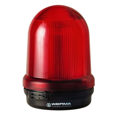 Werma RM 829 Series Red Multiple Effect Beacon, 24 V dc, Surface Mount, LED Bulb, IP65