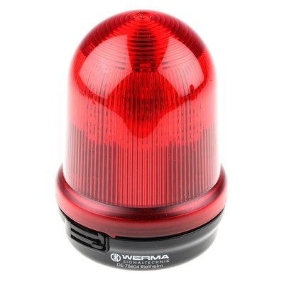 Werma RM 829 Series Red Multiple Effect Beacon, 24 V dc, Surface Mount, LED Bulb, IP65