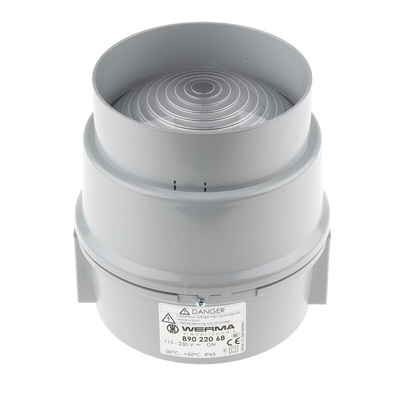 Werma BWM 890 Series Green Steady Beacon, 230 V ac, Base, Wall Mount, LED Bulb, IP65