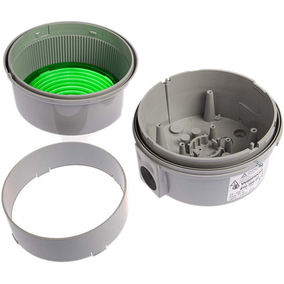 Werma BWM 890 Series Green Steady Beacon, 12 → 230 V ac/dc, Base Mount, Incandescent Bulb, IP65