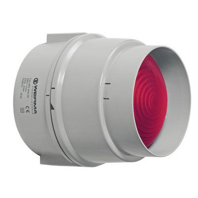 Werma BWM 890 Series Red Steady Beacon, 12 → 230 V ac/dc, Base Mount, Incandescent Bulb, IP65