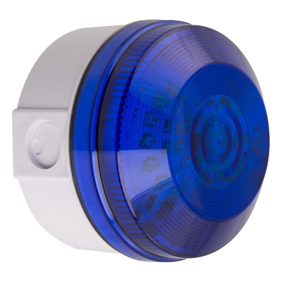 Moflash LED195 Series Blue Flashing Beacon, 8 → 20 V ac/dc, Surface Mount, Wall Mount, LED Bulb, IP65