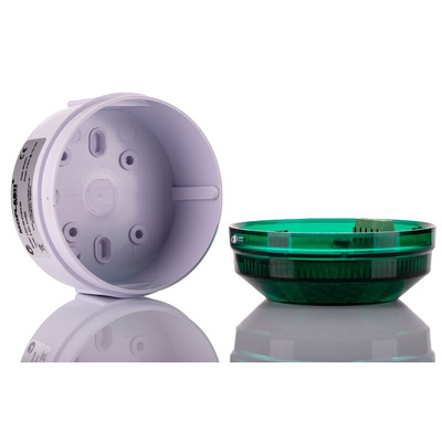 Moflash LED195 Series Green Multiple Effect Beacon, 8 → 20 V ac/dc, Surface Mount, Wall Mount, LED Bulb, IP65