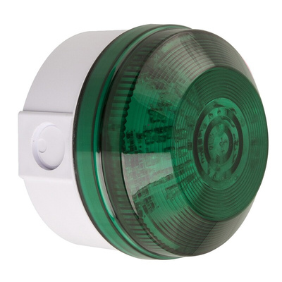 Moflash LED195 Series Green Flashing Beacon, 35 → 85 V ac/dc, Surface Mount, Wall Mount, LED Bulb, IP65