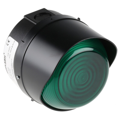 Moflash LED TL Series Green Steady Beacon, 20 → 30 V ac/dc, Surface Mount, Wall Mount, LED Bulb, IP65