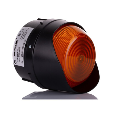Moflash LED TL Series Amber Multiple Effect Beacon, 35 → 85 V ac/dc, Surface Mount, Wall Mount, LED Bulb, IP65