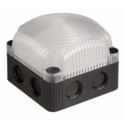 Werma BWM 853 Series Clear Steady Beacon, 24 V dc, Base Mount, LED Bulb, IP66, IP67