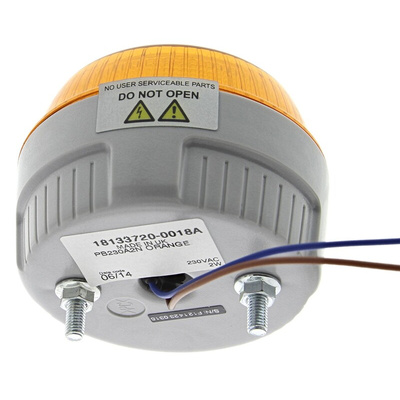 Curtis LP Series Amber Flashing Beacon, 230 V ac, Surface Mount, Wall Mount, Xenon Bulb