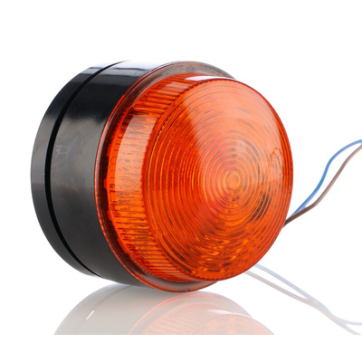 RS PRO Amber Flashing Beacon, 115 → 230 V ac, Stud Mount, Surface Mount, Xenon Bulb, IP67