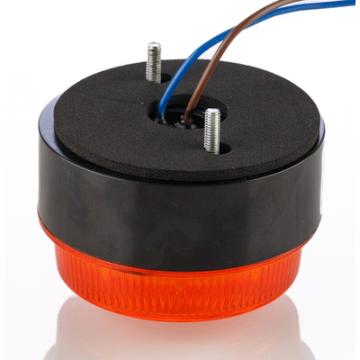 RS PRO Amber Flashing Beacon, 115 → 230 V ac, Stud Mount, Surface Mount, Xenon Bulb, IP67