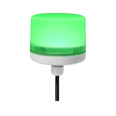 RS PRO Green Steady Beacon, 24 Vdc, Screw Mount, LED Bulb, IP66