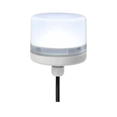 RS PRO White Steady Beacon, 24 Vdc, Screw Mount, LED Bulb, IP66