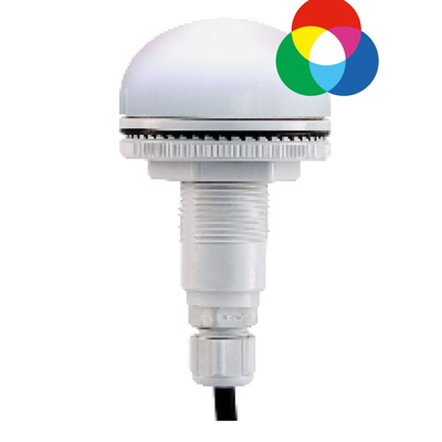 RS PRO Blue, Green, Purple, Red, White, Yellow Steady Beacon, 24 V, Panel Mount, LED Bulb, IP66