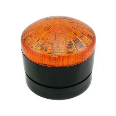RS PRO Amber Multiple Effect Beacon, 110 V ac, 230 V ac, Panel or Surface Mount, LED Bulb, IP65