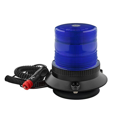 RS PRO Blue Flashing Beacon, 10 → 110 V, Base Mount, LED Bulb