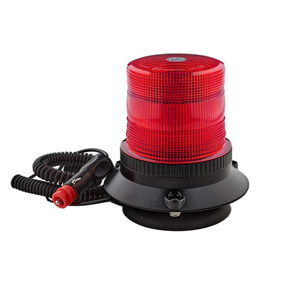 RS PRO Red Flashing Beacon, 10 → 110 V, Base Mount, LED Bulb