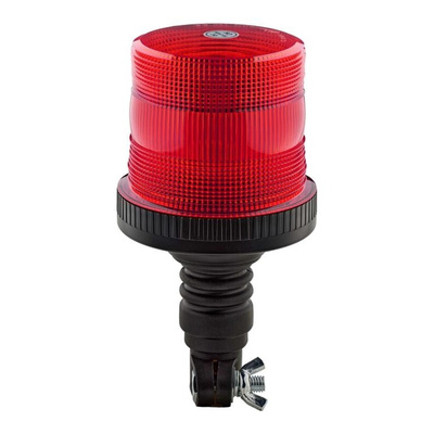 RS PRO Red Flashing Beacon, 10 → 110 V, Base Mount, LED Bulb