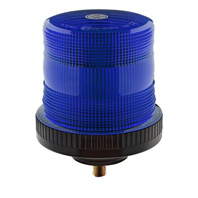 RS PRO Blue Flashing Beacon, 10 → 110 V, Base Mount, LED Bulb