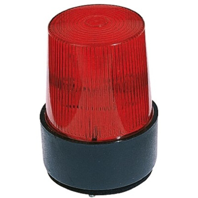 Curtis LT Series Red Flashing Beacon, 230 V ac, Base Mount, Xenon Bulb