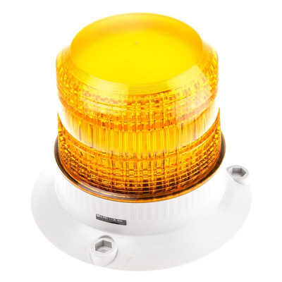 Curtis Amber Flashing Beacon, 12 → 80 V dc, Base Mount, Xenon Bulb