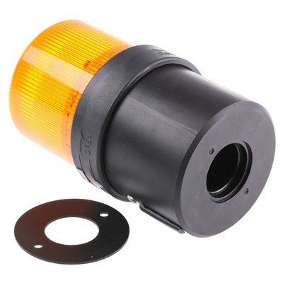 Schneider Electric Harmony XVB Series Amber Flashing Beacon, 48 → 230 V ac, Base Mount, Incandescent Bulb, IP65