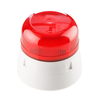 Klaxon Flashguard QBS Series Red Flashing Beacon, 12 V dc, 24 V dc, Surface Mount, Xenon Bulb