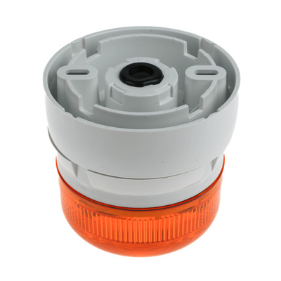 Klaxon Flashguard QBS Series Amber Flashing Beacon, 12 V dc, 24 V dc, Surface Mount, Xenon Bulb