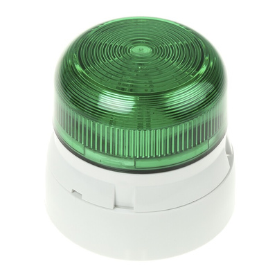 Klaxon Flashguard QBS Series Green Flashing Beacon, 12 V dc, 24 V dc, Surface Mount, Xenon Bulb