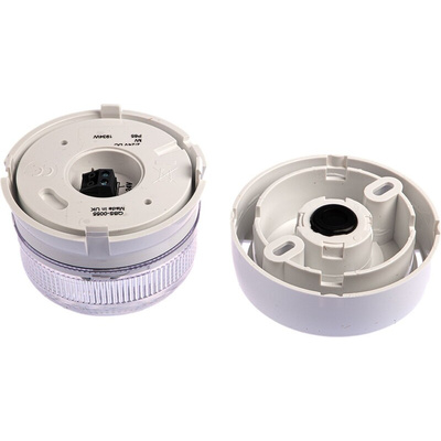 Klaxon Flashguard QBS Series Clear Flashing Beacon, 12 V dc, 24 V dc, Surface Mount, Xenon Bulb