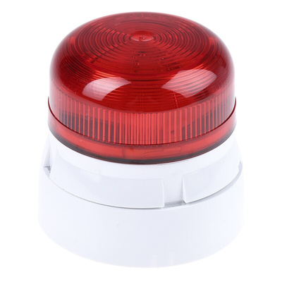 Klaxon Flashguard QBS Series Red Flashing Beacon, 110 V ac, Surface Mount, Xenon Bulb