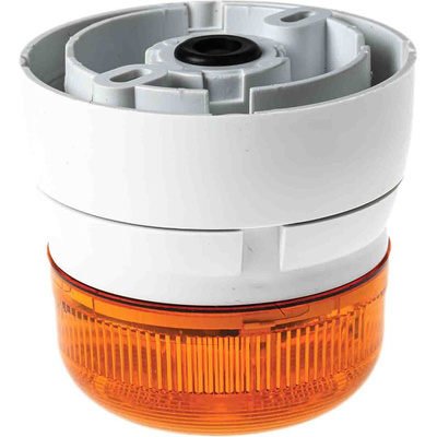 Klaxon Flashguard QBS Series Amber Flashing Beacon, 110 V ac, Surface Mount, Xenon Bulb