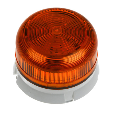 Klaxon Flashguard QBS Series Amber Flashing Beacon, 230 V ac, Surface Mount, Xenon Bulb