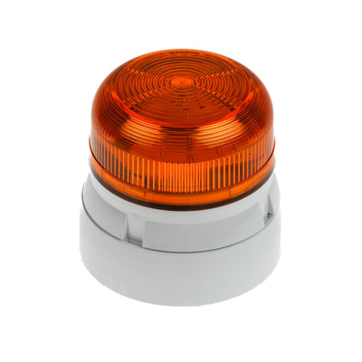 Klaxon Flashguard QBS Series Amber Flashing Beacon, 230 V ac, Surface Mount, Xenon Bulb