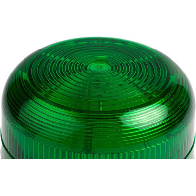 Klaxon Flashguard QBS Series Green Flashing Beacon, 230 V ac, Surface Mount, Xenon Bulb