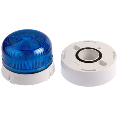 Klaxon Flashguard QBS Series Blue Flashing Beacon, 230 V ac, Surface Mount, Xenon Bulb