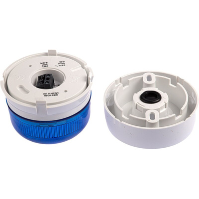 Klaxon Flashguard QBS Series Blue Flashing Beacon, 230 V ac, Surface Mount, Xenon Bulb