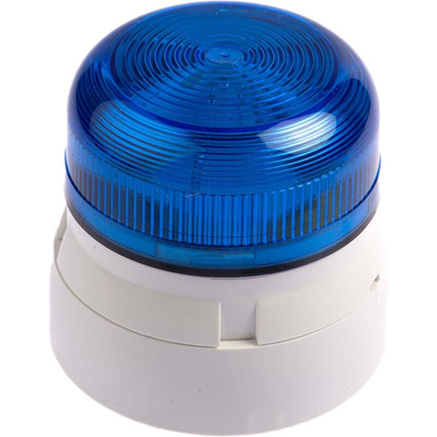 Klaxon Flashguard QBS Series Blue Flashing Beacon, 230 V ac, Surface Mount, Xenon Bulb