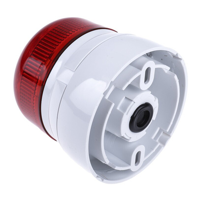 Klaxon Flashguard QBS Series Red Flashing Beacon, 12 V dc, 24 V dc, Surface Mount, Xenon Bulb