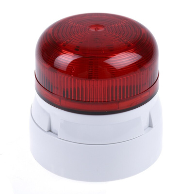 Klaxon Flashguard QBS Series Red Flashing Beacon, 12 V dc, 24 V dc, Surface Mount, Xenon Bulb