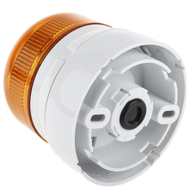 Klaxon Flashguard QBS Series Amber Flashing Beacon, 12 V dc, 24 V dc, Surface Mount, Xenon Bulb