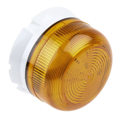 Klaxon Flashguard QBS Series Amber Flashing Beacon, 12 V dc, 24 V dc, Surface Mount, Xenon Bulb