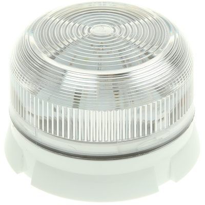 Klaxon Flashguard QBS Series Clear Flashing Beacon, 12 V dc, 24 V dc, Surface Mount, Xenon Bulb